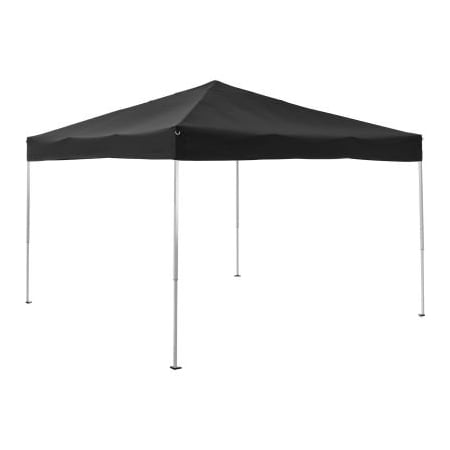 Gec Global Industrial Portable Pop-Up Canopy Straight-Leg 10L x 10W x 101inH Black 602191BK